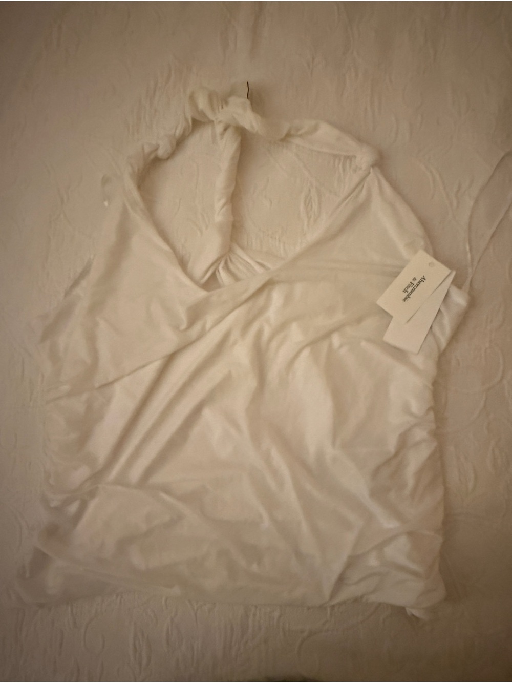 Abercrombie & Fitch White Twist Halter Camisole